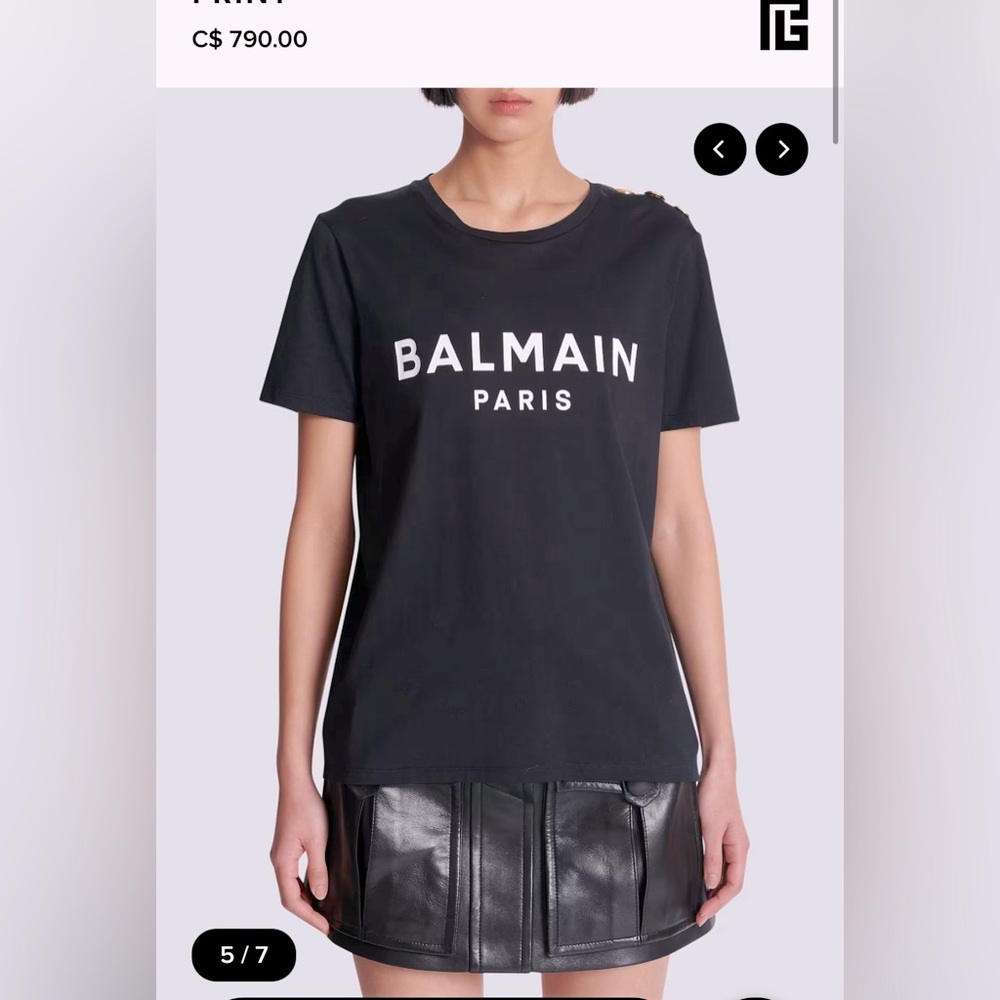 Balmain Black Logo T-Shirt